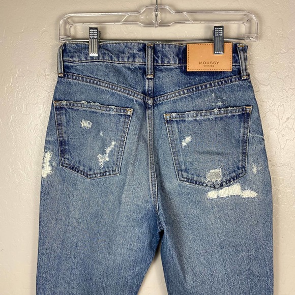 Moussy Vintage Distressed High Rise Tapered Jeans Size 26 - Picture 4 of 9